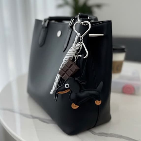 Chaveiro Dachshund de Couro