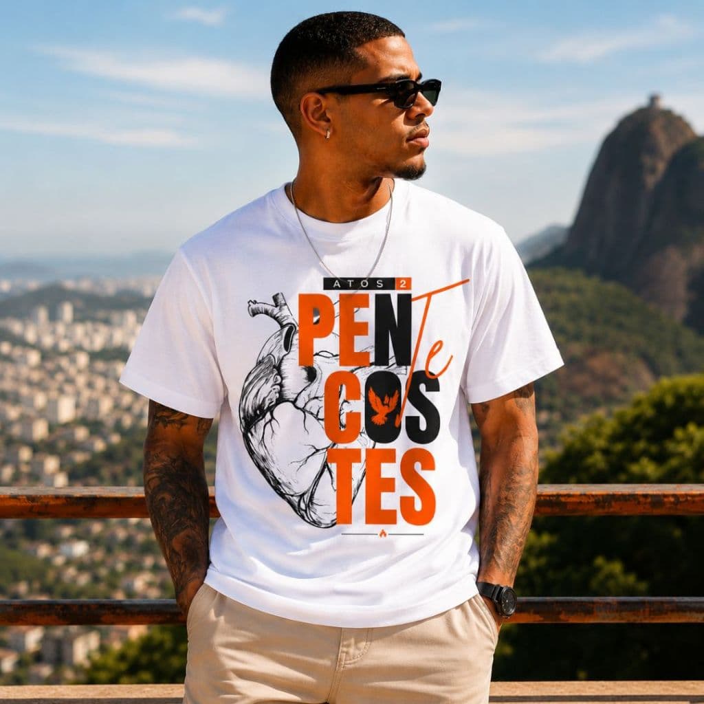 Camiseta Premium camisa cristã Pentecoste lançamento envio imediato