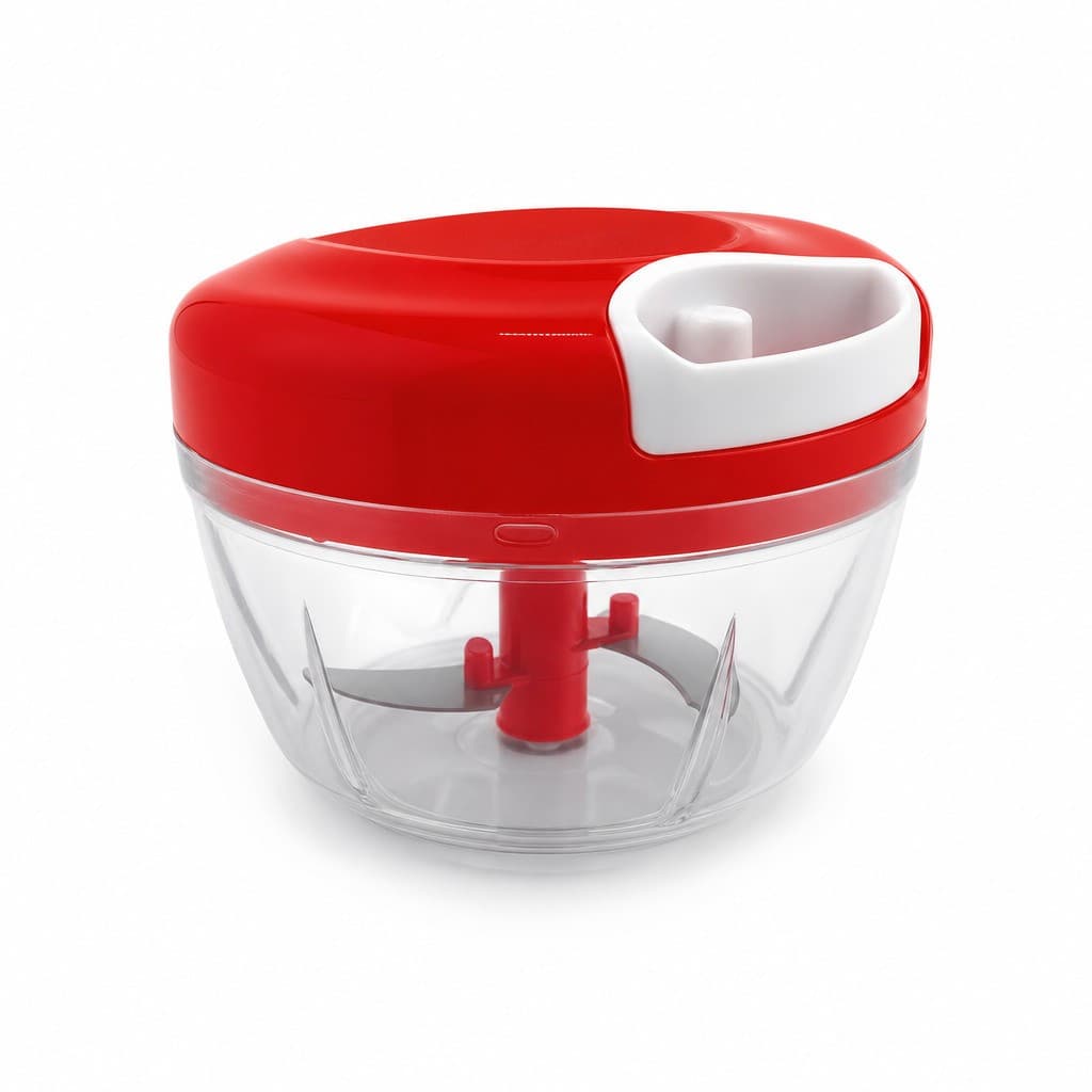 Processador de Alimentos Manual 500ml Vermelho/Preto