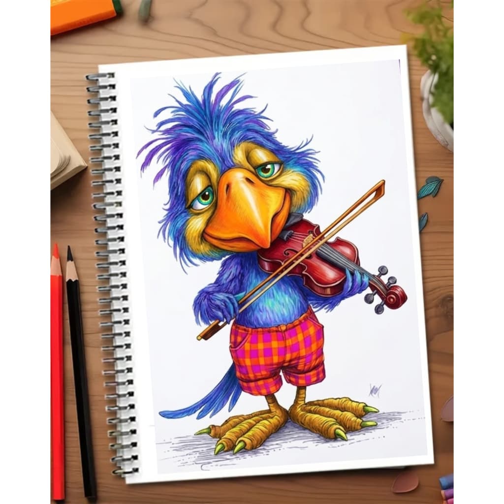 Caderno Livro de Colorir para Adultos com Animais Adoráveis: 20 Páginas de Arte de Linhas Suave