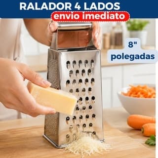 Ralador 20,5cm Aço Inox 4 Faces Resistente Cozinha Para Verduras Legumes Queijo Multiuso