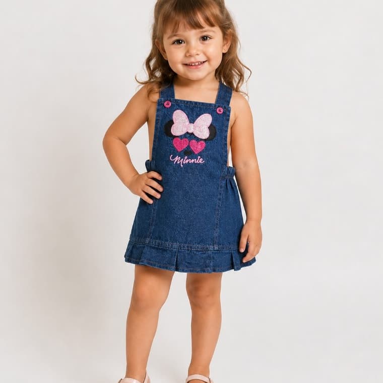 Salopete Jardineira Jeans feminina moda blogueirinha diva menina bebê