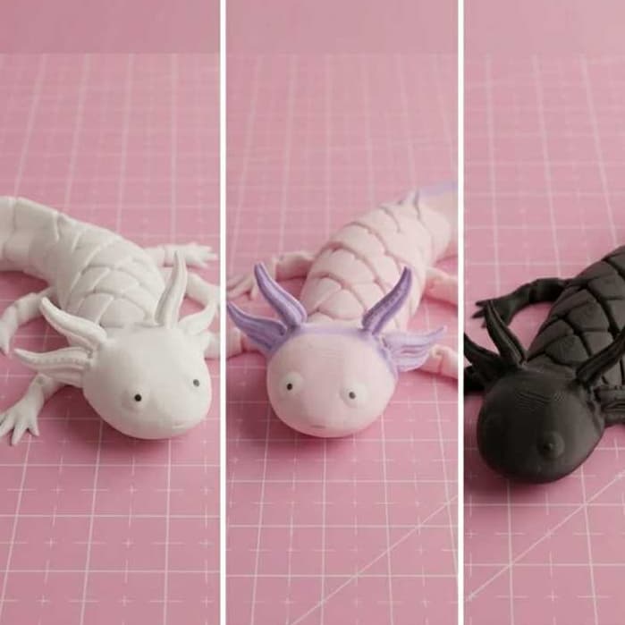 Axolote Articulado em Impressão 3D – O Seu Novo Companheiro de Mesa!