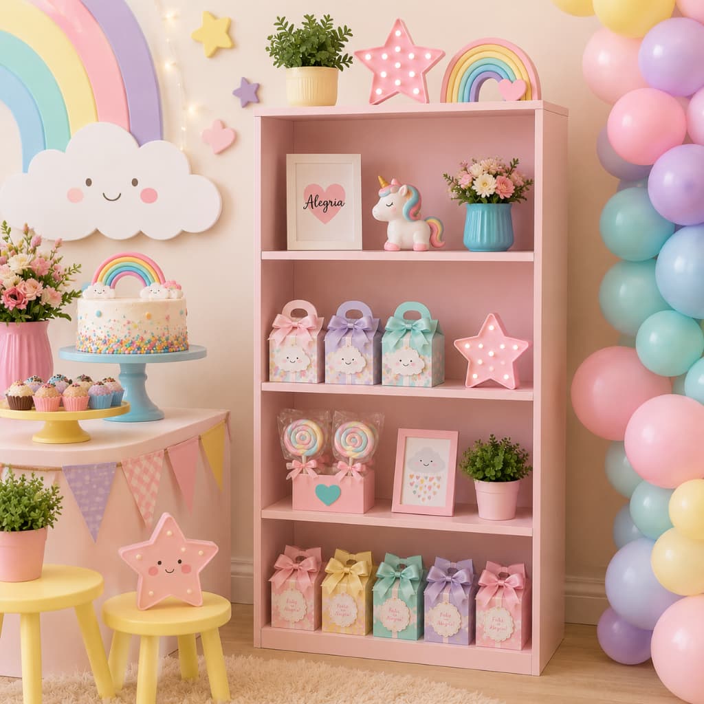 Prateleira Decorativa Para Lembrancinhas Mdf Decoração de Festa Aniversário