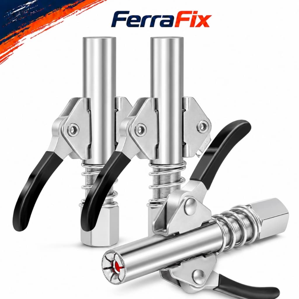Bico de Graxa Alta Pressão 14mm Engate Rápido Lubrificação Industrial Aço Inox para Engraxadeira