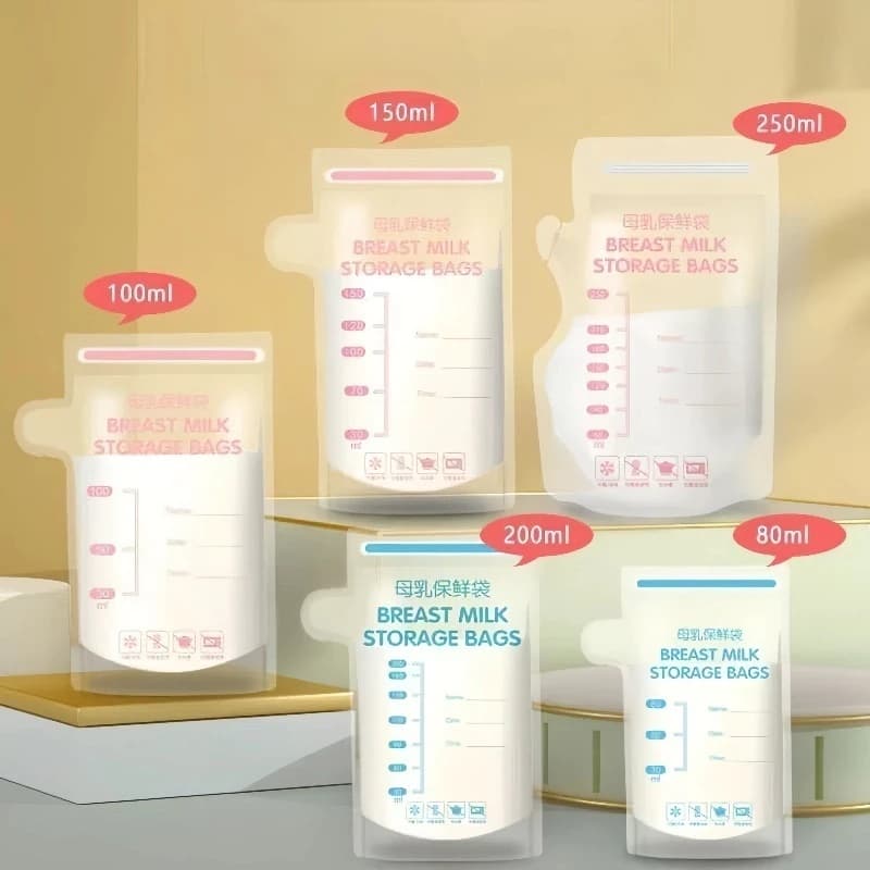 Kit 30/60 Un Saco Saquinhos 250ml Descartável Congelar Leite Maternidade Bebê Materno -P1