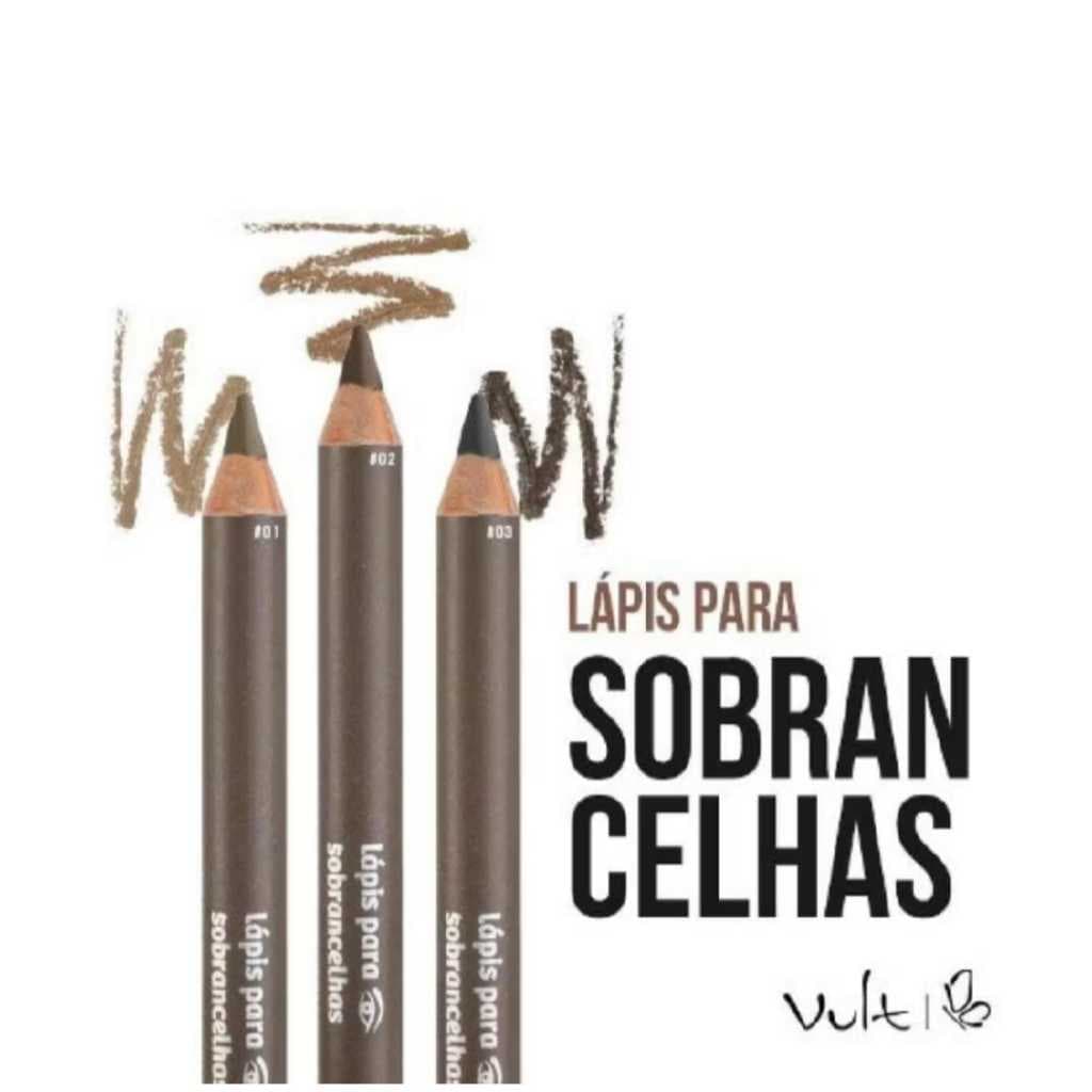 VULT LÁPIS DE SOBRANCELHAS COR UNIVERSAL 01 E MARROM 02 ESCOLHA SUA COR