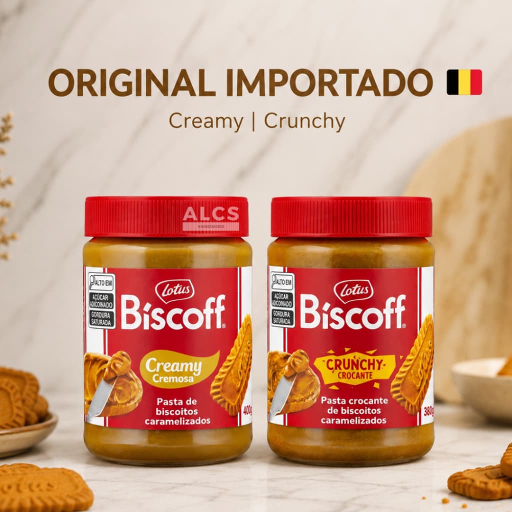 Pasta Lotus Biscoff Creamy e Crunchy 380g Creme de Biscoito Caramelizado Original Belga Speculoos