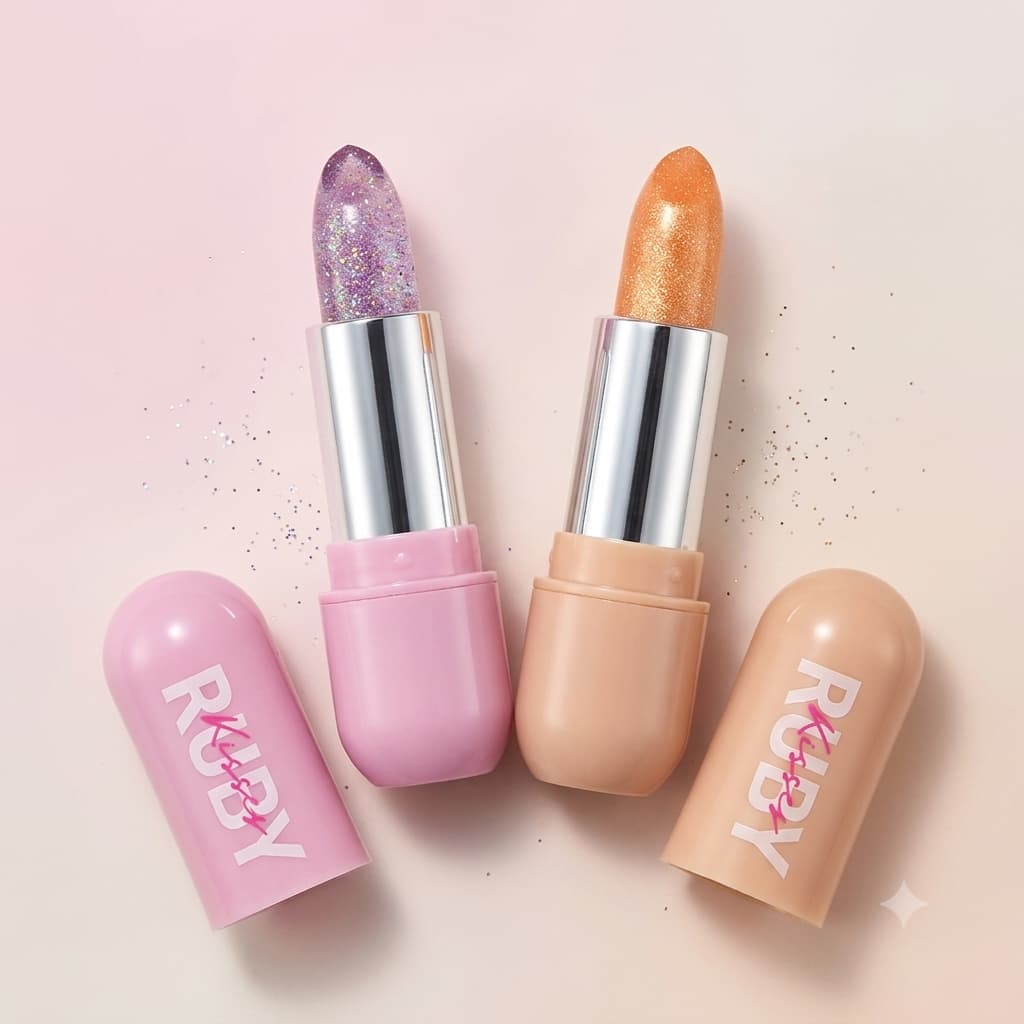Magic Balm Shine Collection Ruby Kisses Batom Hidratante Transforma Cor Lábios Brilho Lip Balm