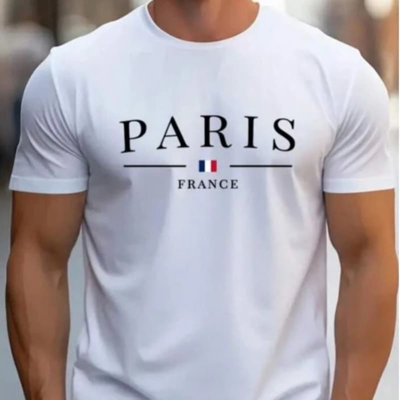 Camiseta Paris France — Minimalista, Unissex , Camiseta “PARIS FRANCE”, estilo e conforto, camiseta.