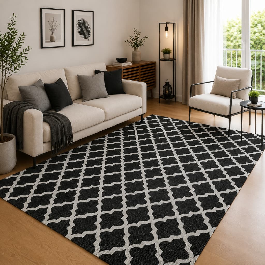 Tapete Jacquard Grande 2,00 x 3,00 m Premium Antiderrapante para Sala, Quarto, Escritório