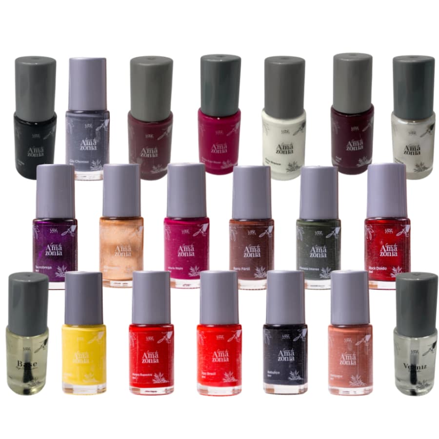 Esmalte Uze Nails Coleção Amazônia Hipoalergênico Secagem Rápida Cobertura Uniforme Nail Manicure