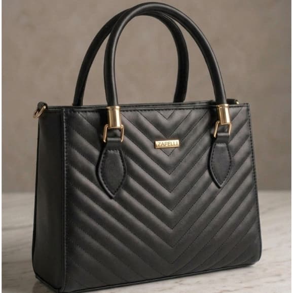 Bolsa Feminina Lorena Média de Mão e Alça Transversal Moderna Elegante Dia a Dia