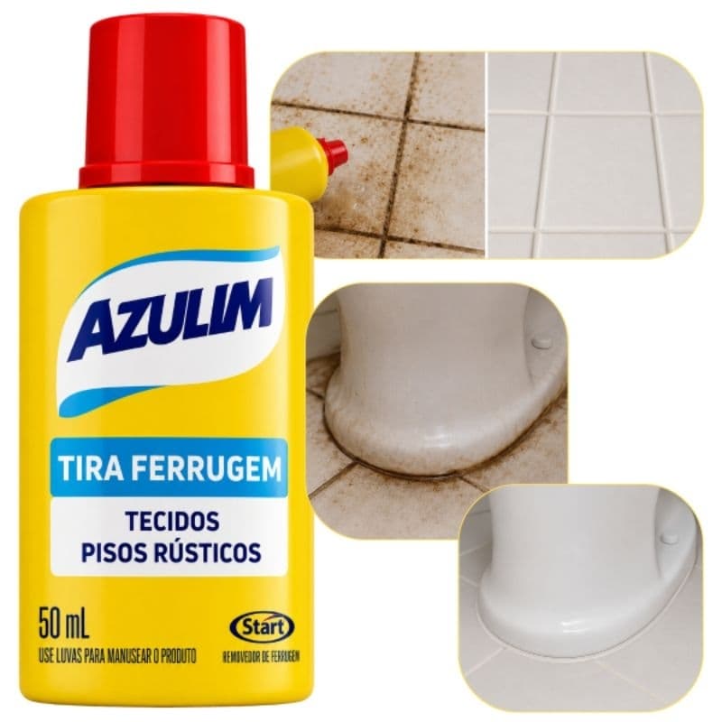 Azulim Tira Ferrugem 50ml para Tecidos e Pisos - Ação Rápida e Biodegradável