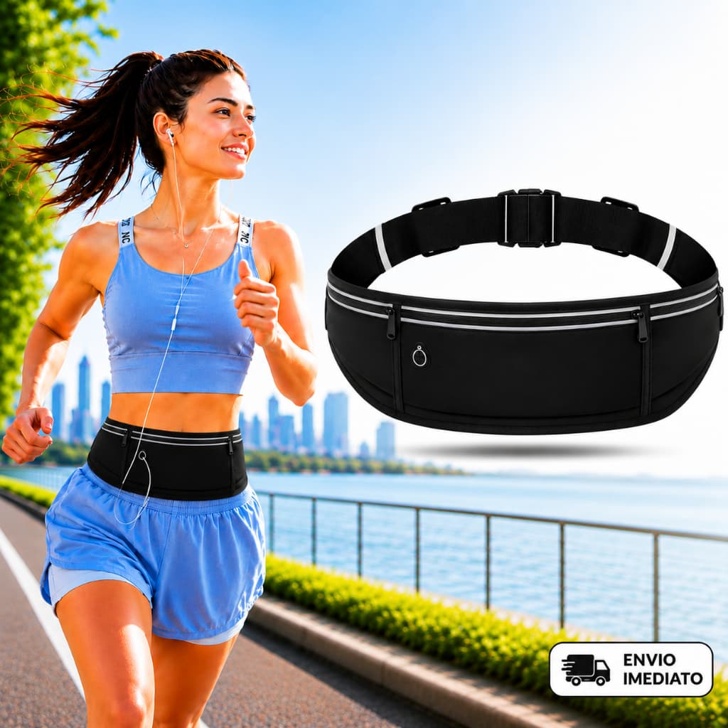Pochete Corrida Slim Impermeável Porta Celular Esportiva Academia Ajustável Confortável