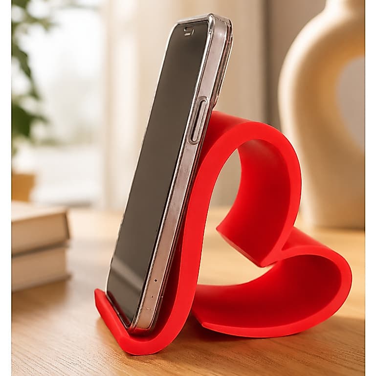 Suporte De Mesa  Para Celular Estilo Moderno No Formato De Coração