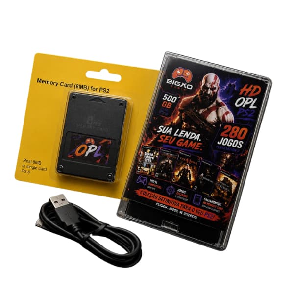 HD Externo para PS2 + Kit OPL 420 jogos - 1 TB