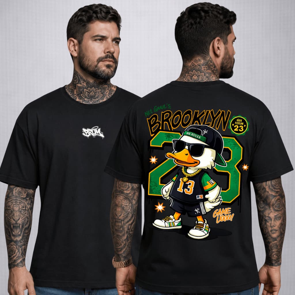 Camiseta Masculina Estampa Urso Ferrari Streetwear 100% Algodão Premium Casual Elegante