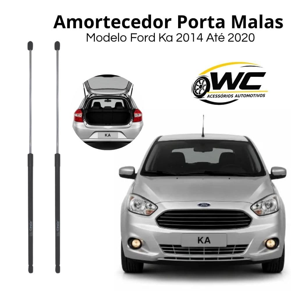 Par Amortecedor de Porta Malas Tampa Traseira Novo Ford Ka 2014 Até 2020