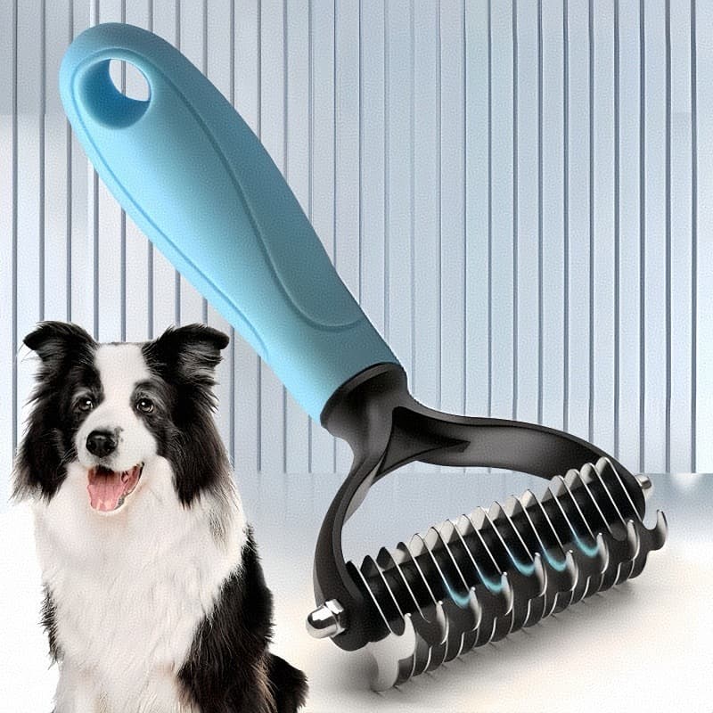 Rasqueadeira Para Cães e Gatos 2 em 1 Remove Pelos Mortos e Desembola com Conforto