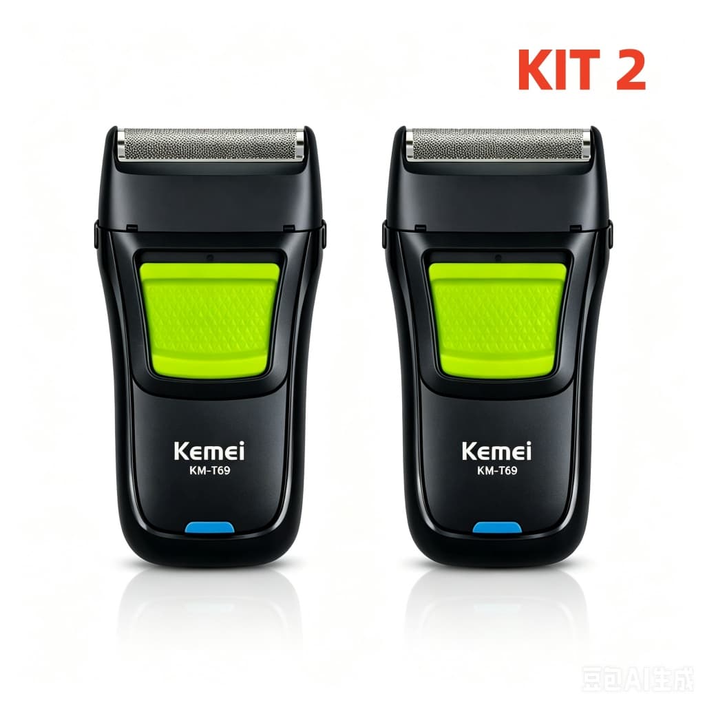 KIT 2 Kemei KM‑T69 Shaver Barbeador Elétrico Profissional USB Recarregável Veja como Utilizar Corretamente