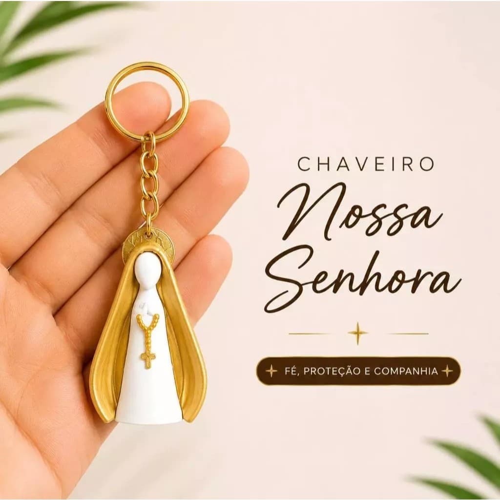 Kit Lembrancinha Religiosa Nossa Senhora Chaveiro 3D