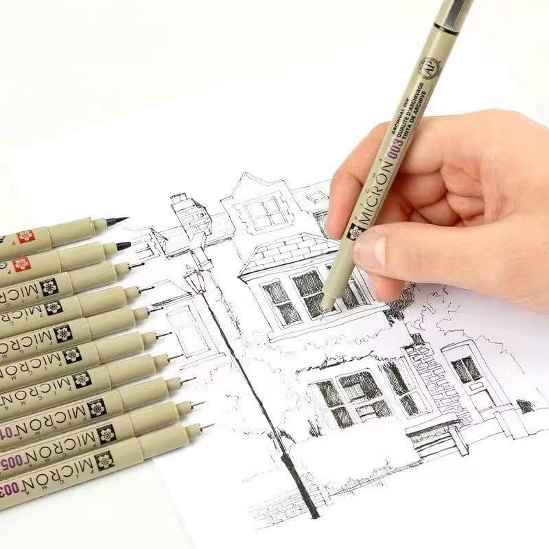 Profissional Fineliner Pigmento Ponta Fina Caneta fineliner Micron Marcador Fineliner Drawing Liner Pen Art Marker Finel