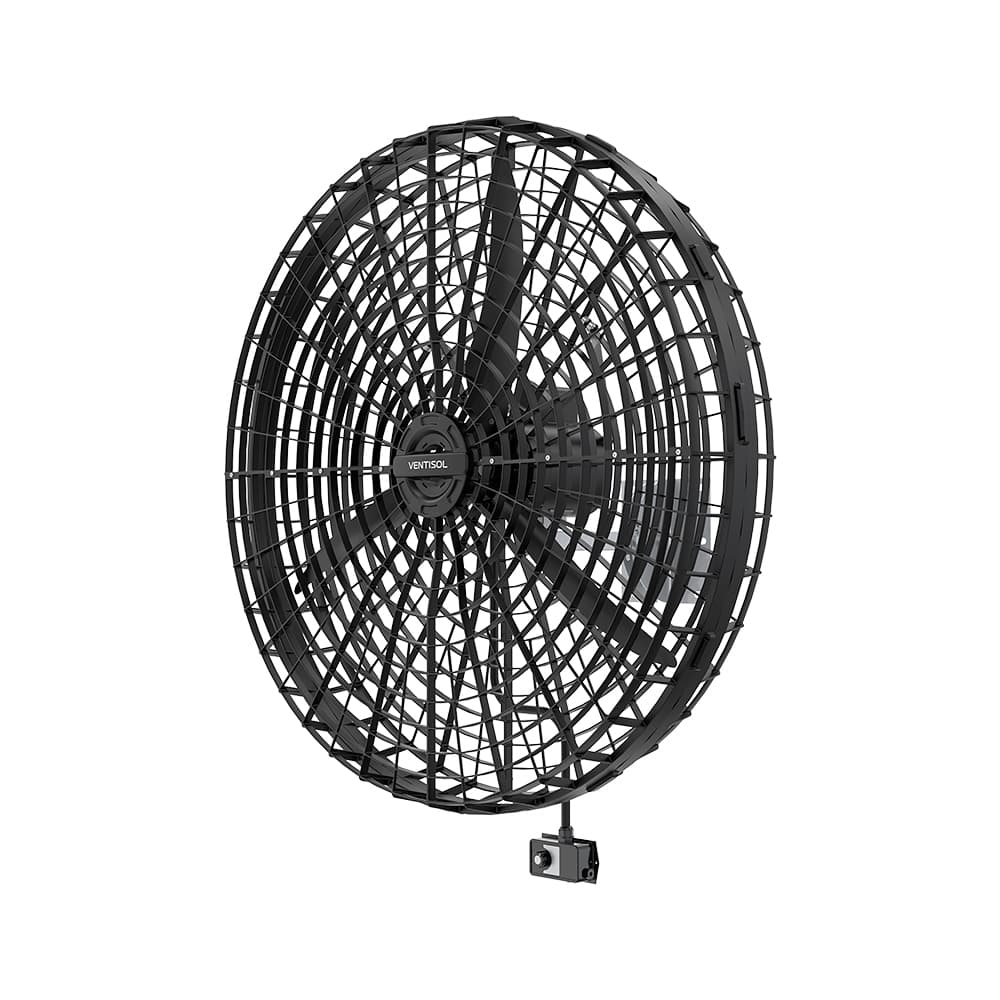 VENTILADOR DE PAREDE 1 METRO 3 PÁS PRETO 3V 1/2CV 220V