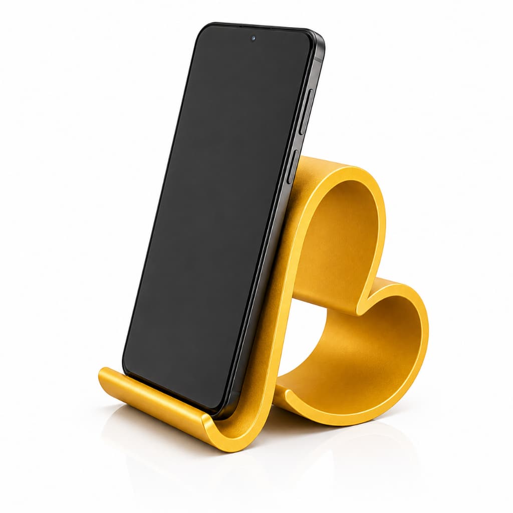 Suporte de Celular Coração Universal para Mesa Home Office Escritório Decorativo Porta Celular Impressão 3D Premium