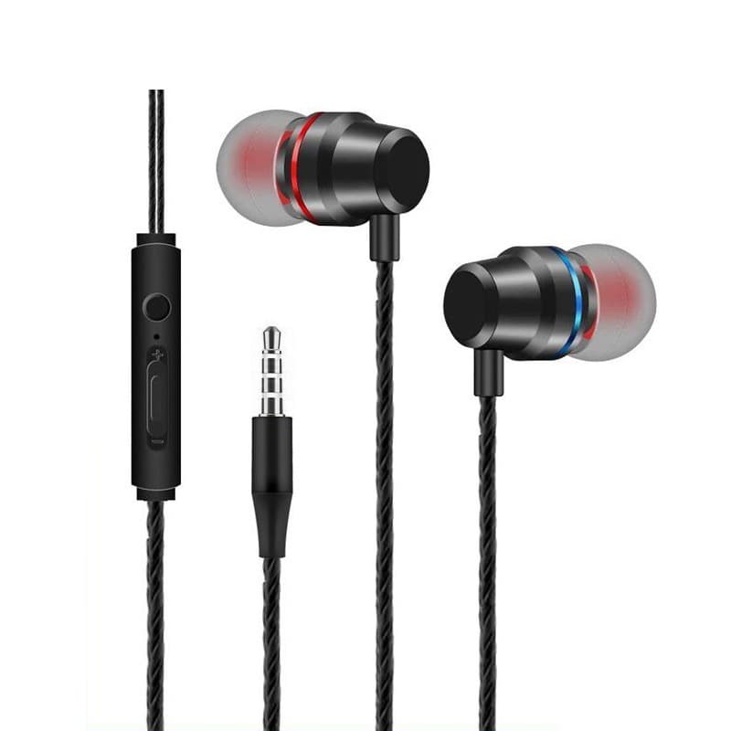 Fone de Ouvido HiFi Intra-Auricular tipo P2 Com Fio Meio Intra-Auricular Digitais Controle Inferior Compatível Smartpho