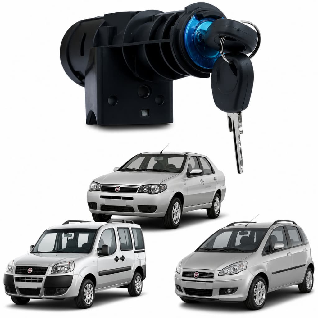 Comutador De Ignição Doblo 2000 A 2010 Com Trava De Direção