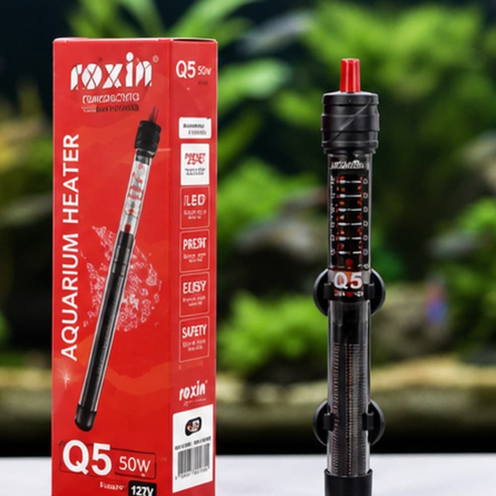 Termostato com Aquecedor Roxin Q5 50W 127V para Aquários