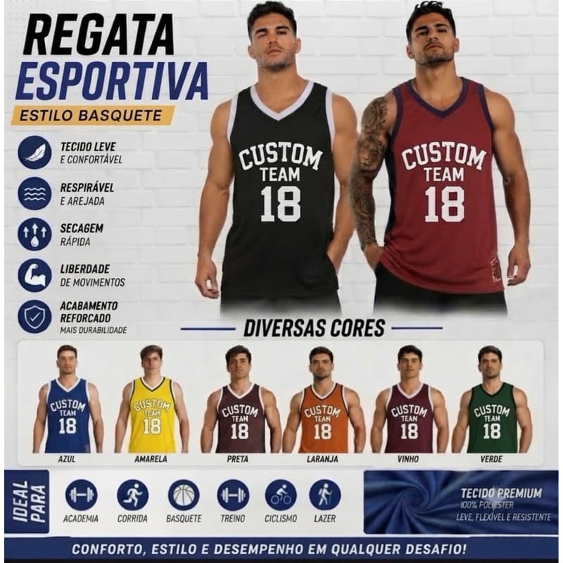 Regata Esportiva de Basquete Treino Masculino