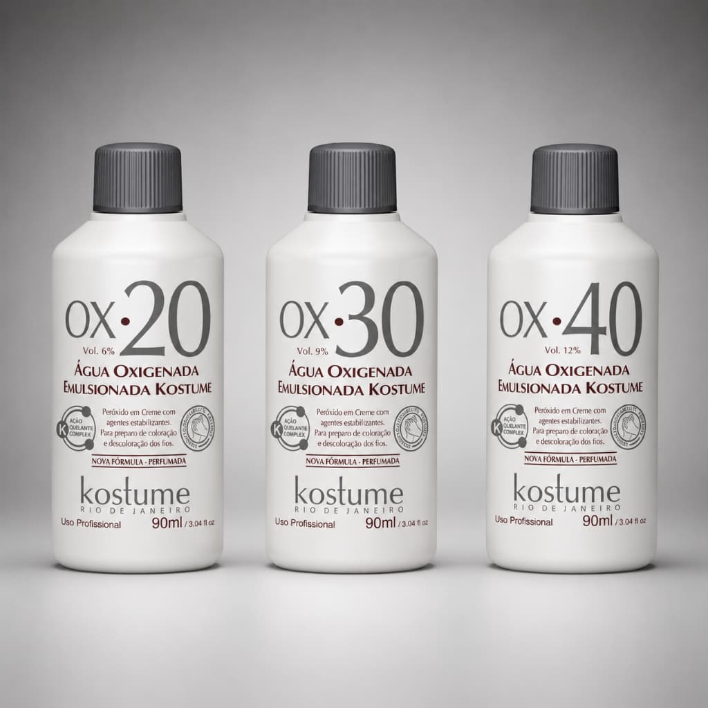 Água Oxigenada Emulsionada OX Kostume - 90ml - Escolha o volume na variação