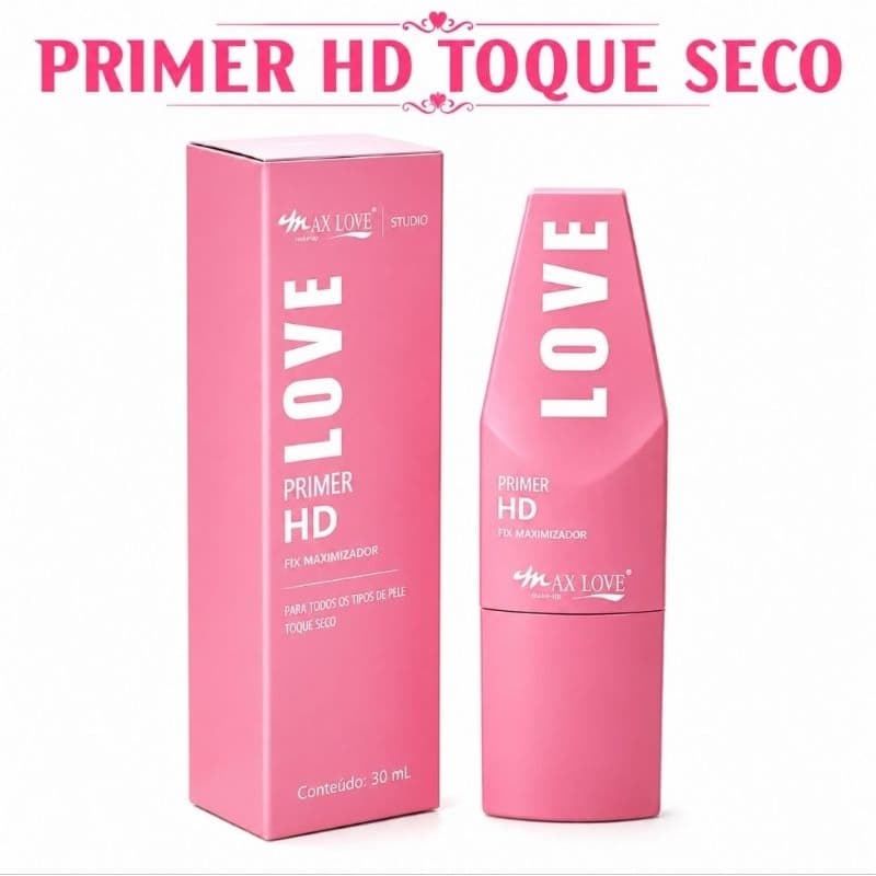 Primer HD Toque Seco Pré-Maquiagem Facial - Max Love