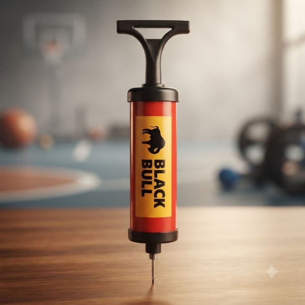 Bomba Ar Manual Portátil p/ Encher Bolas Futebol Vólei Basquete Coletes Boia Bico Inflador Pneus   Equipamentos Portatil