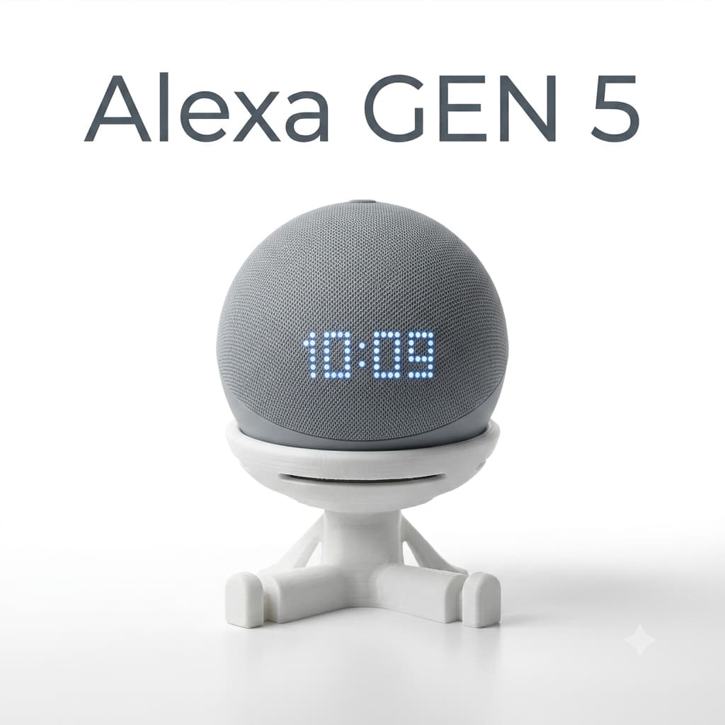 Suporte Boneco Para Alexa Echo Dot 4 e 5 Geração Mesa Deco