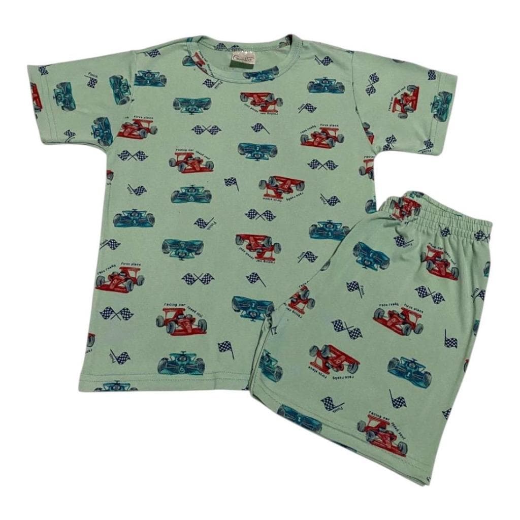 Pijama Infantil Menino Manga Curta – Conjunto Blusa + Shorts Confortável
