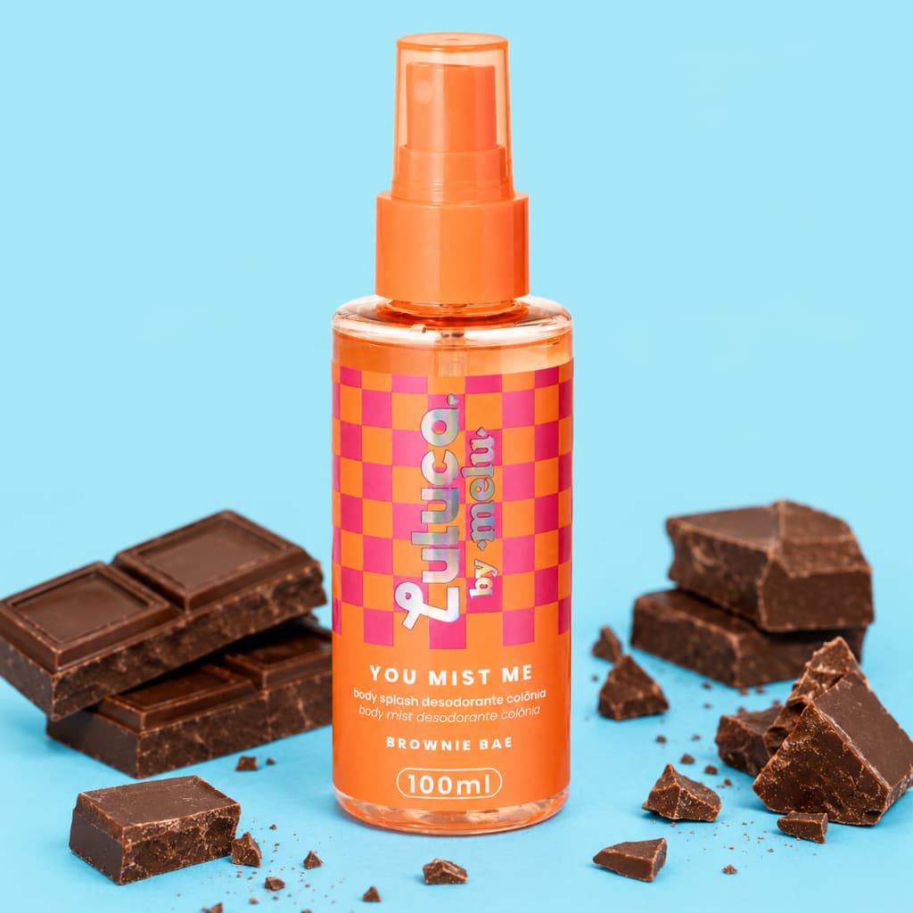 Body Splash Luluca by Melu - Brownie Bae: Aroma Doce e Fixação Prolongada