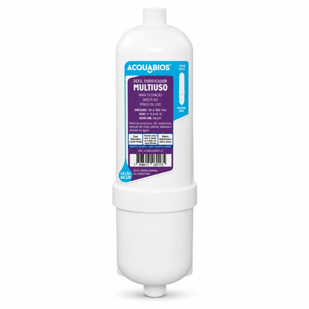 Refil Purificador Aquabios Multiuso Rosca 1/2 Original
