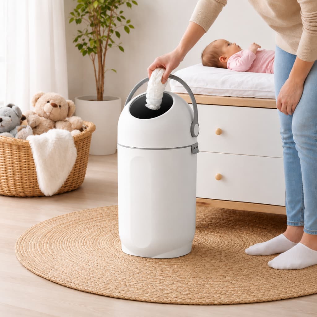 Lixeira Anti Odor Bebê 12 Litros Lixo Anti Odor Fralda Lixeira Para Quarto de Bebê