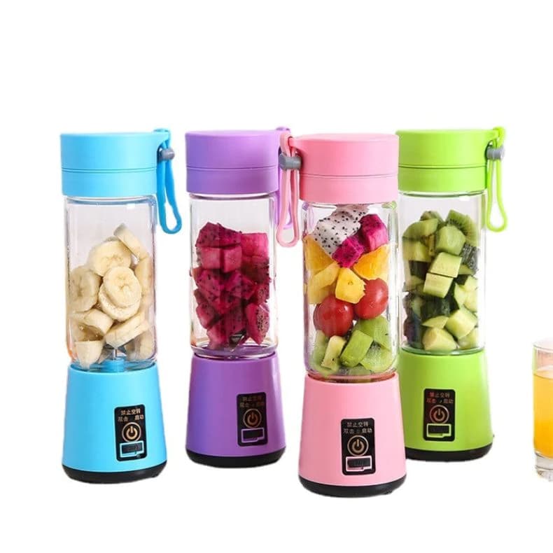 Mini Liquidificador Portátil Recarregável USB 6 Lâminas para Shakes Sucos Vitaminas Smoothies Sem Fio