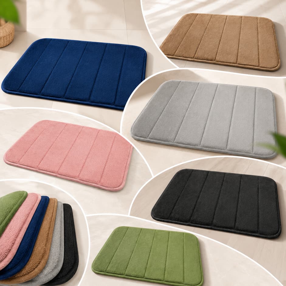 Tapete Macio Antiderrapante Emborrachado Para Banheiro 60x40cm