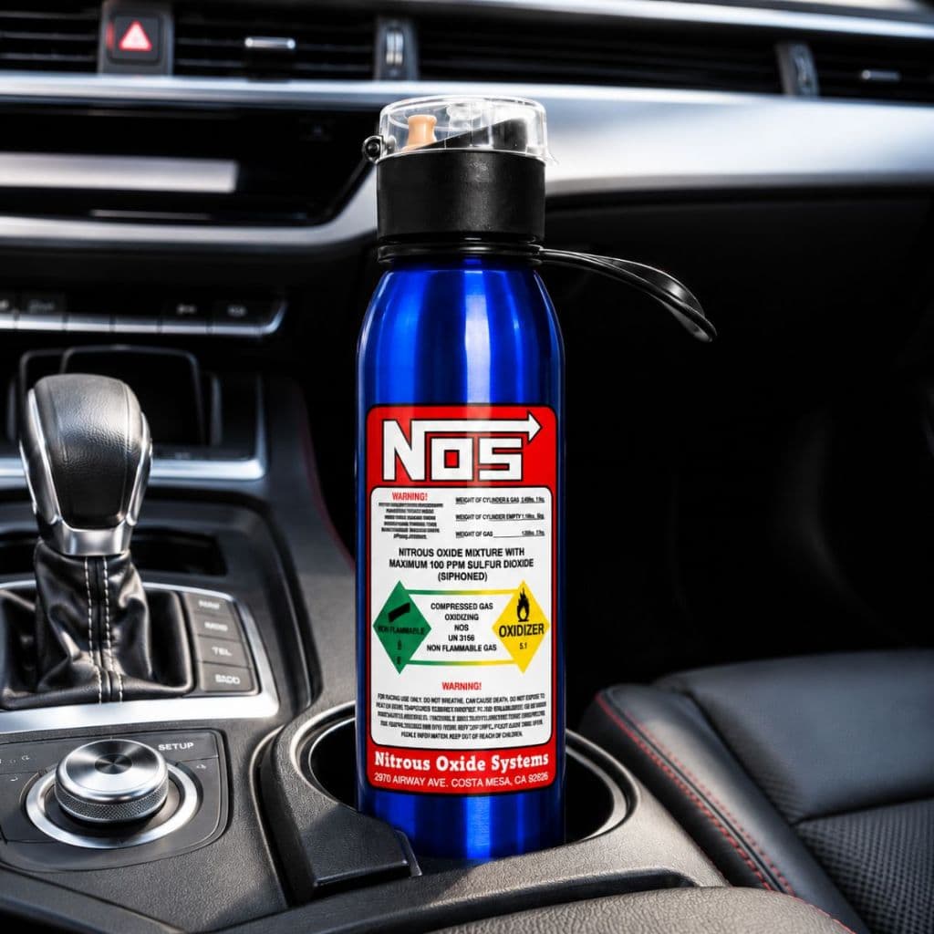 Garrafa Squeeze De Água Nitro Nos Alumínio Com Tampa e Alça 680 Ml