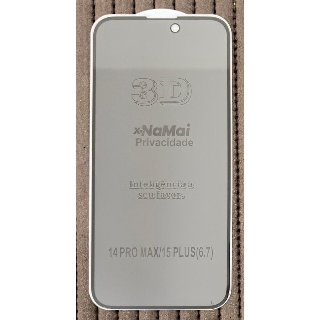 Película compatível com Iphone 14 Pro Max/15 Plus de Vidro 3D Privacidade