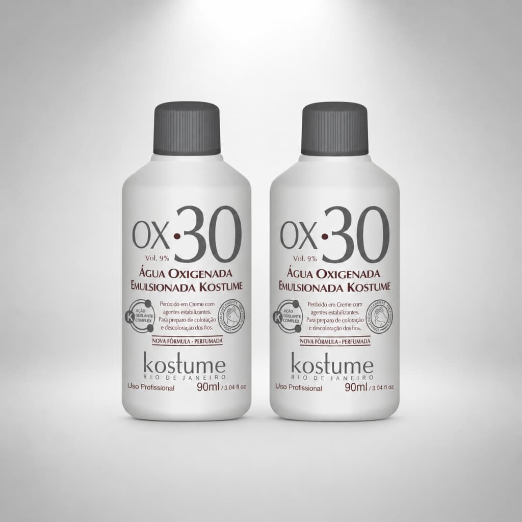 Água Oxigenada Emulsionada Kostume OX 30 Vol. 90ml - 2 unidades