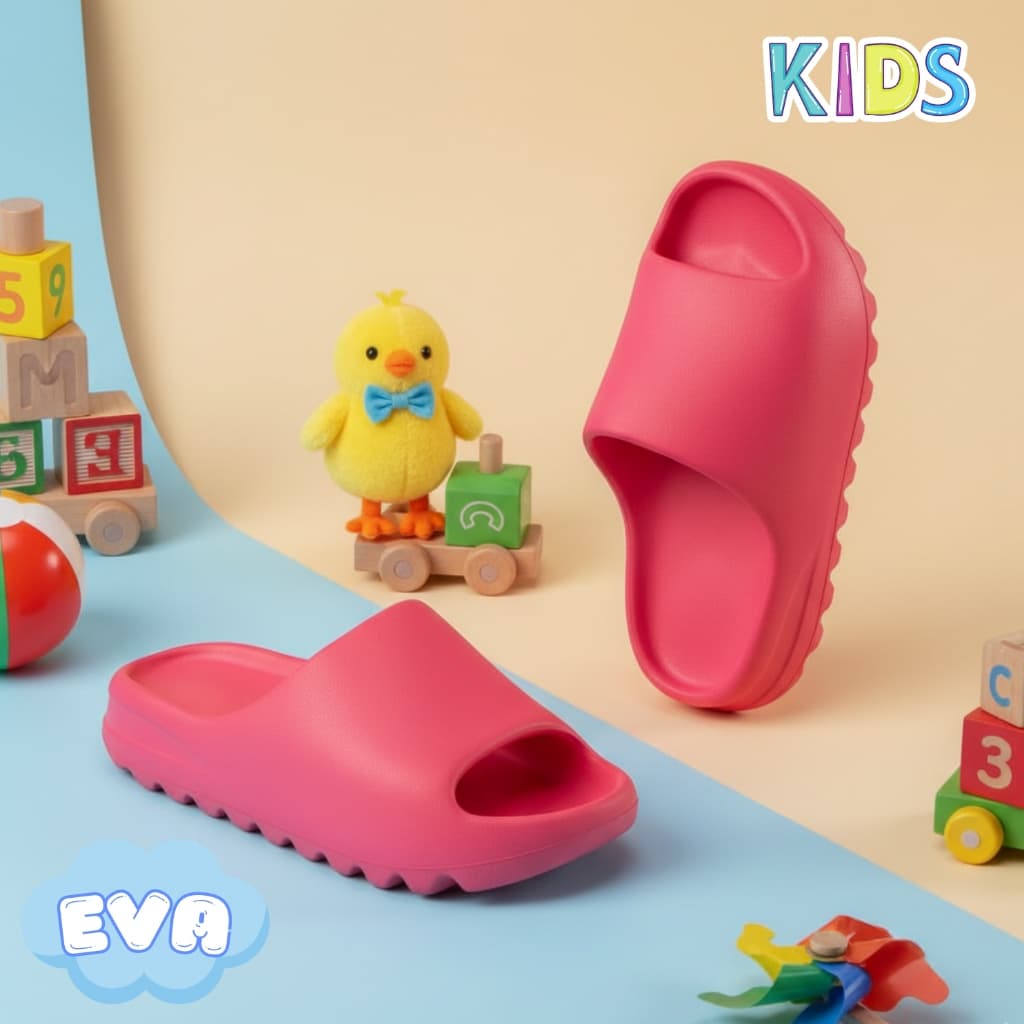 Chinelo Slide Nuvem EVA Infantil Antiderrapante Macio Leve Confortável Dia a Dia Menino e Menina