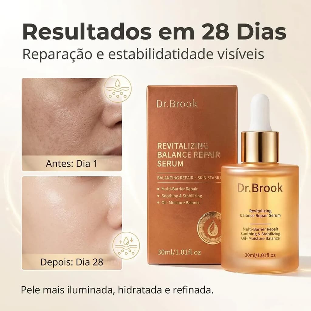 Dr.Brook Sérum Revitalizante de Reparo de Equilíbrio Fluído Para Microagulhamento 30ml Revitalizante Repair