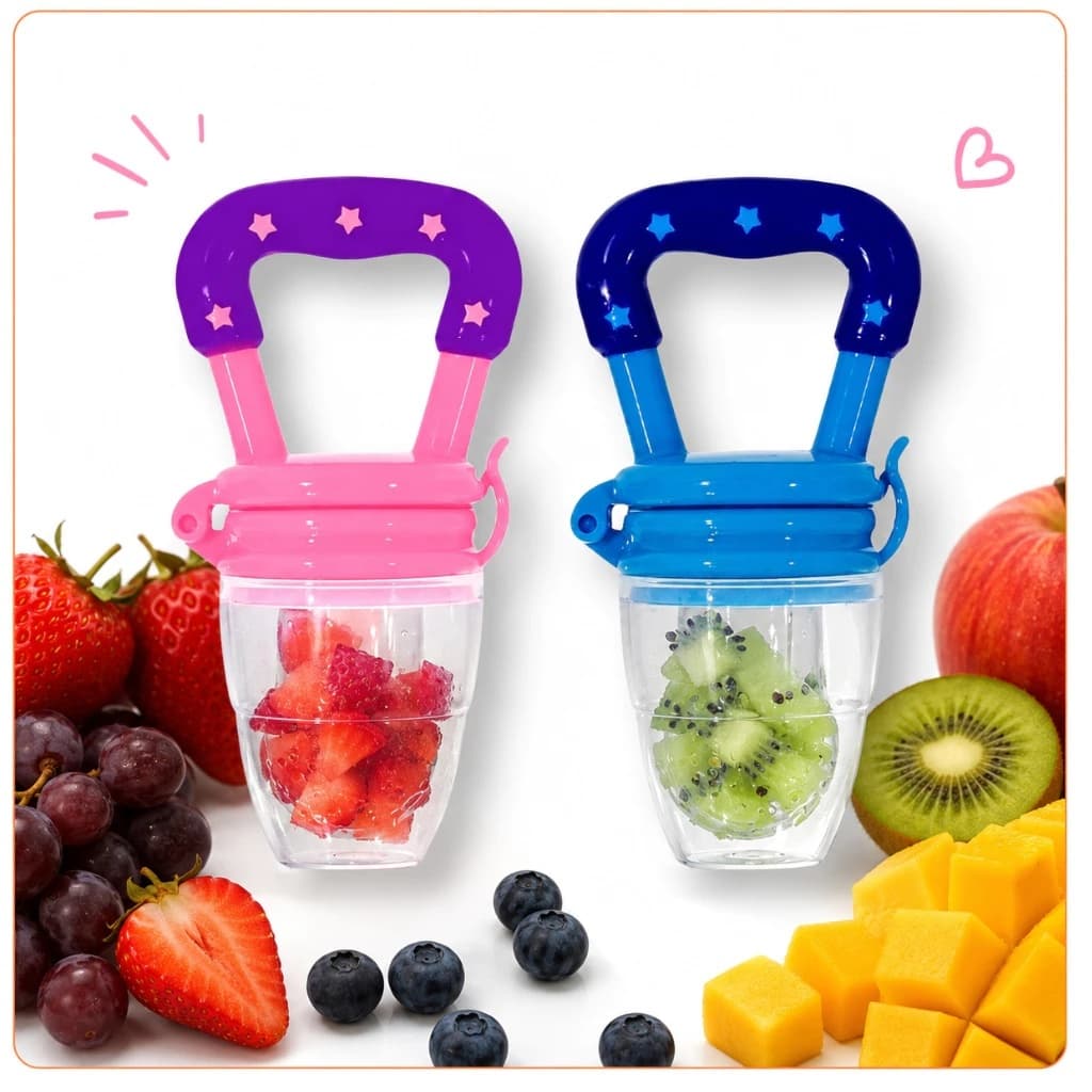 Chupeta Mordedor Alimentadora Bebê De Silicone Porta Fruta