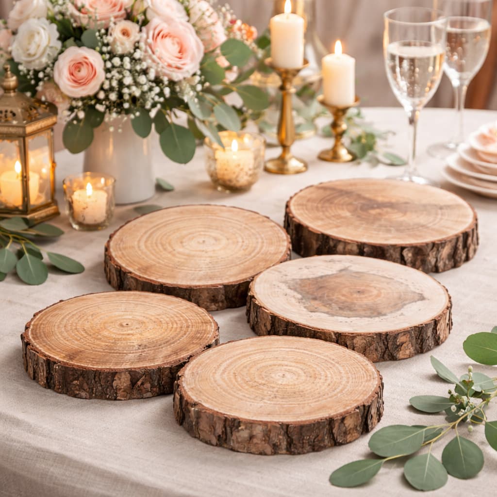 KIT 20 BOLACHAS DE MADEIRA RUSTICA REFLORESTADA 15 A 20CM JARDIM DECORAÇAO FESTA CASAMENTO